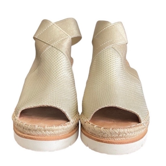 GENTLE SOULS by Kenneth Cole Women's Espadrille Wedge,Elastic Ankle Strap Sz 6.5 - Picture 2 of 9